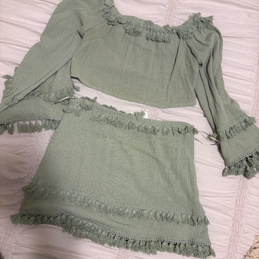 Women's Two Piece Fringe Set